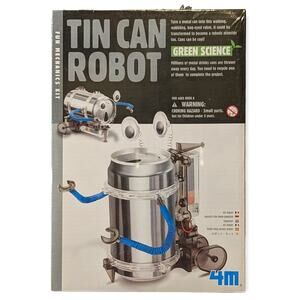 NWT 4M Tin Can Robot Green Science Kids DIY STEM Science Mechanics Kit 8+